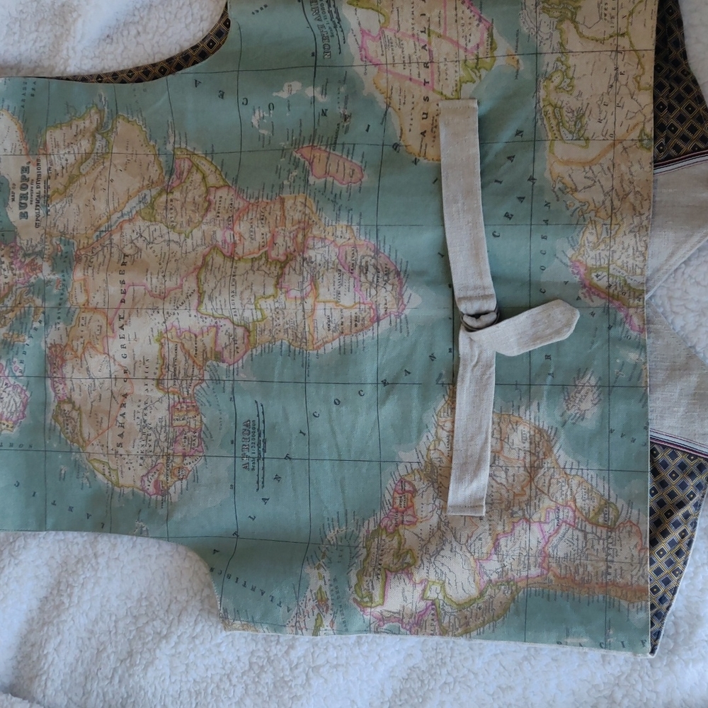 Linen Map Vest